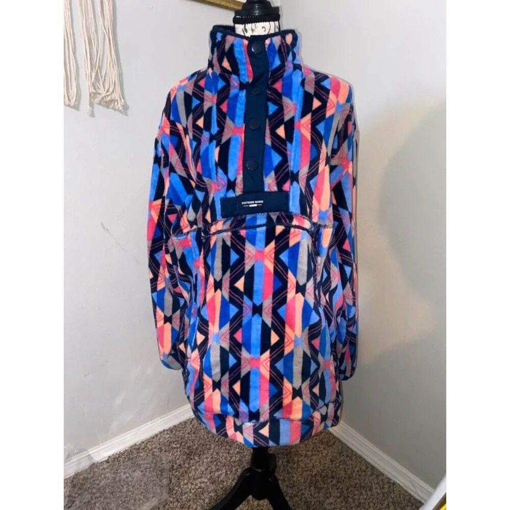 Men’s Large Southern Marsh Pullover Fleece Tribal Winter Jacket
